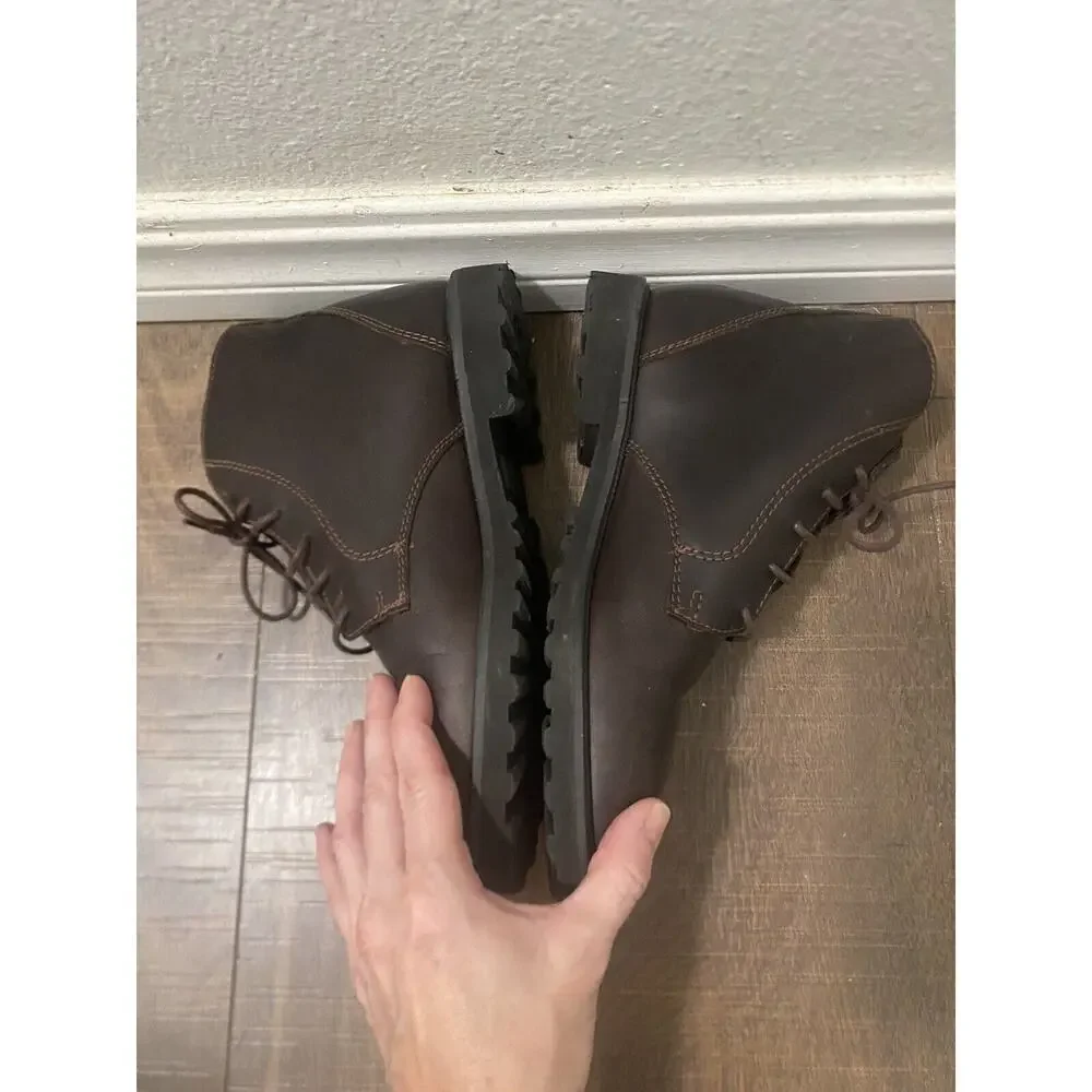 LL Bean Brown Leather Boots‎ Size 7.5 M Lace Up Chukka Men's New